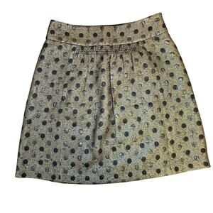 Tibi Metallic Polka Dot Mini Skirt Size 4 Small